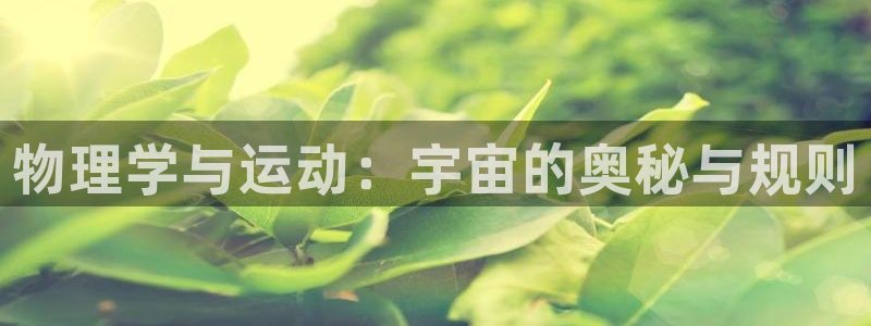 物理学与运动：宇宙的奥秘与规则